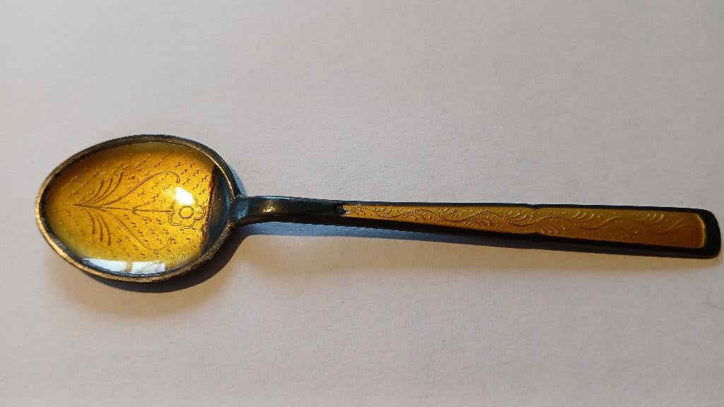 Zilveren theelepel. Van A. Michelsen., Ophalen of Verzenden