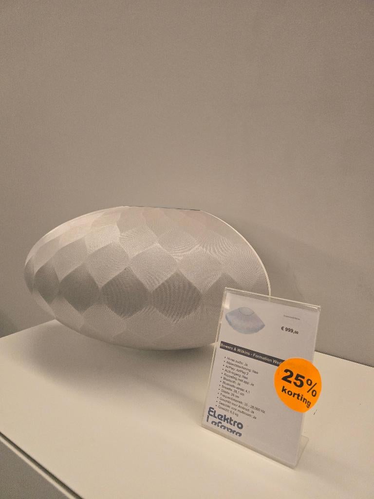 Bowers & Wilkins - Formation Wedge Wit, Overige typen, Ophalen of Verzenden, Zo goed als nieuw, Bowers & Wilkins (B&W)