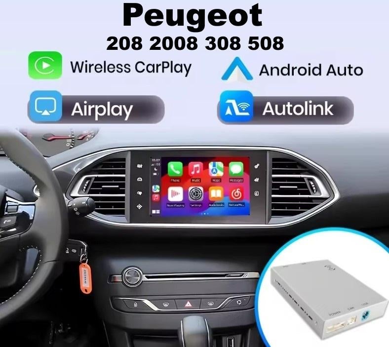 Peugeot 208 2008 508 308 draadloos Apple Carplay AndroidAuto, Auto diversen, Autoradio's, Ophalen of Verzenden, Nieuw