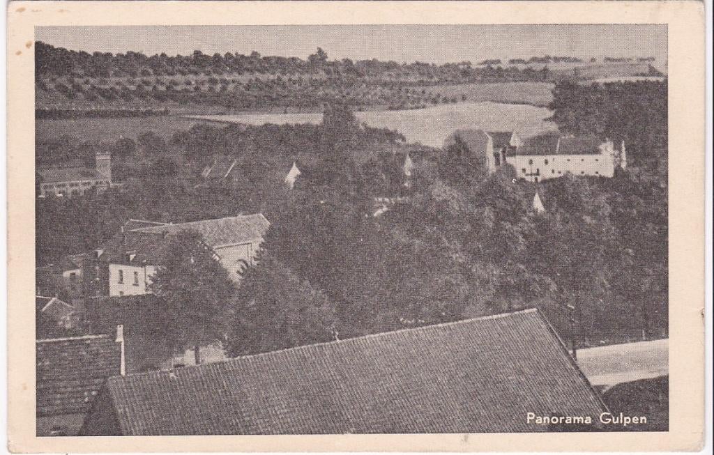 Gulpen panorama ca.1950 /met info over 70'tig jarig huwelijk, Ophalen of Verzenden, 1940 tot 1960, Gelopen, Limburg