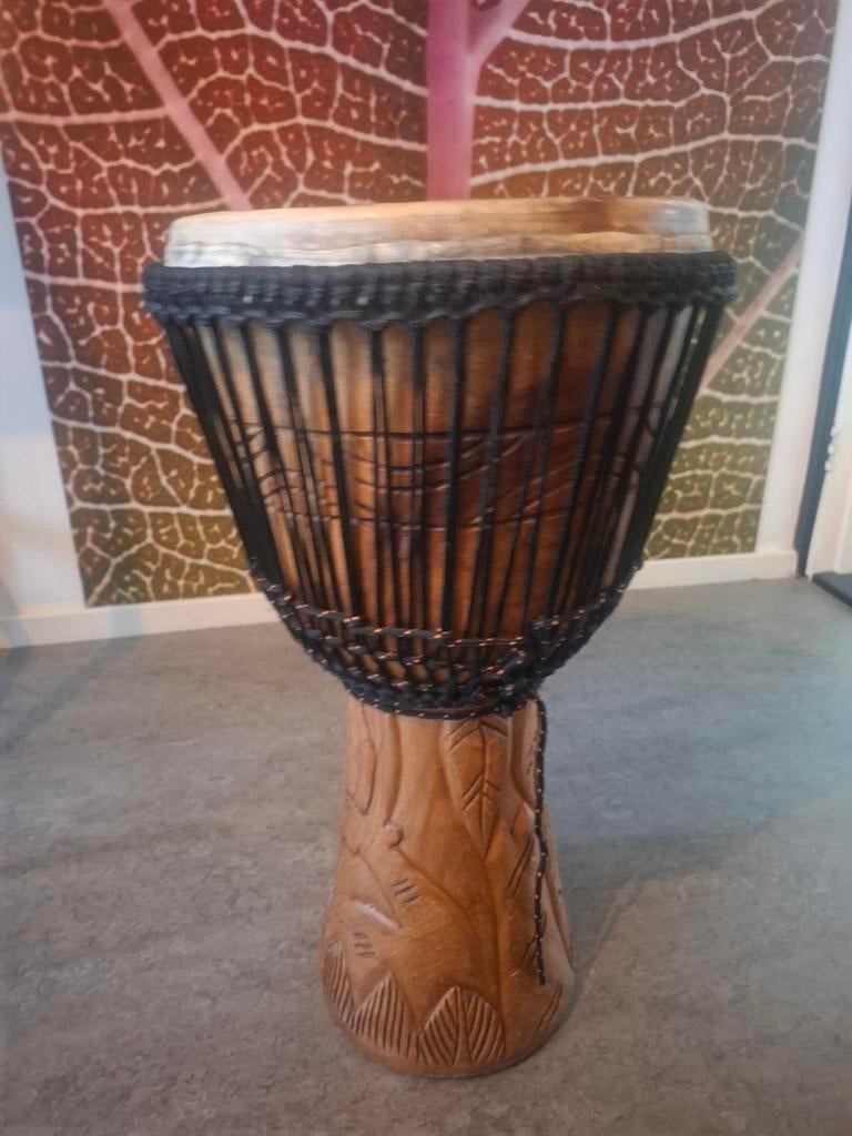 Djembé Trommel - 32cm Vel, 62cm incl. Tas.Hoog, Ophalen of Verzenden, Gebruikt, Trommel
