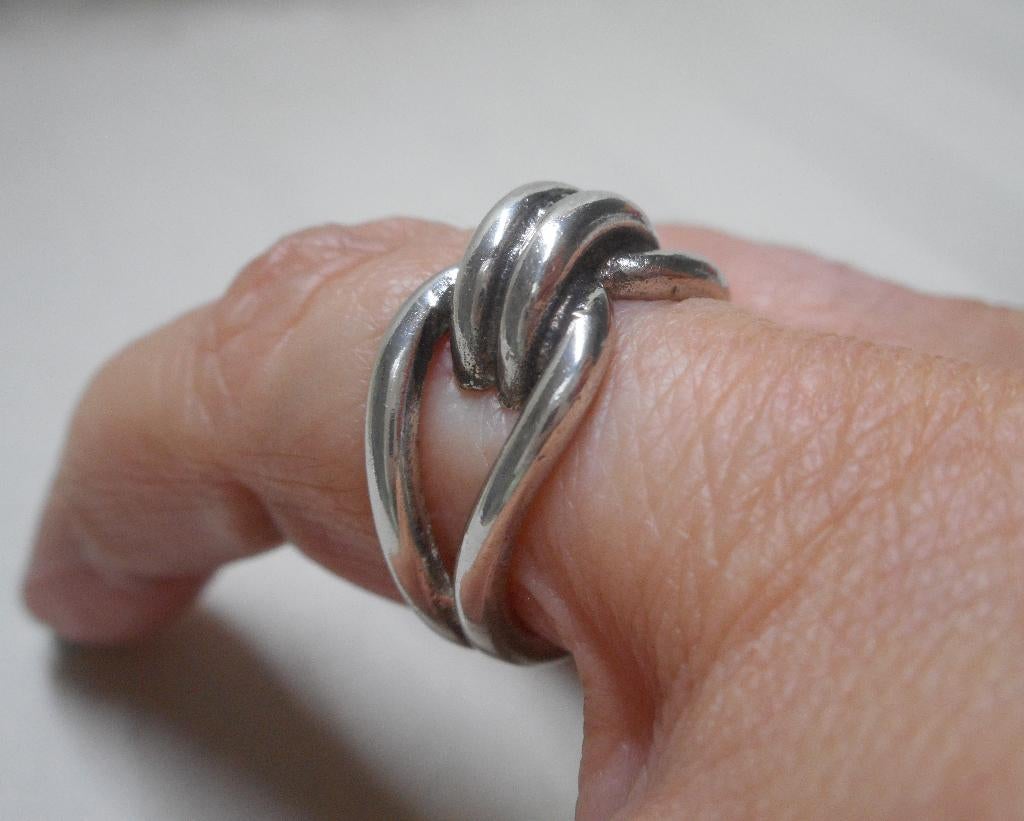 Zilveren modernist ring verstelbaar nr.734, Verzenden, Dame, Zilver, Zilver