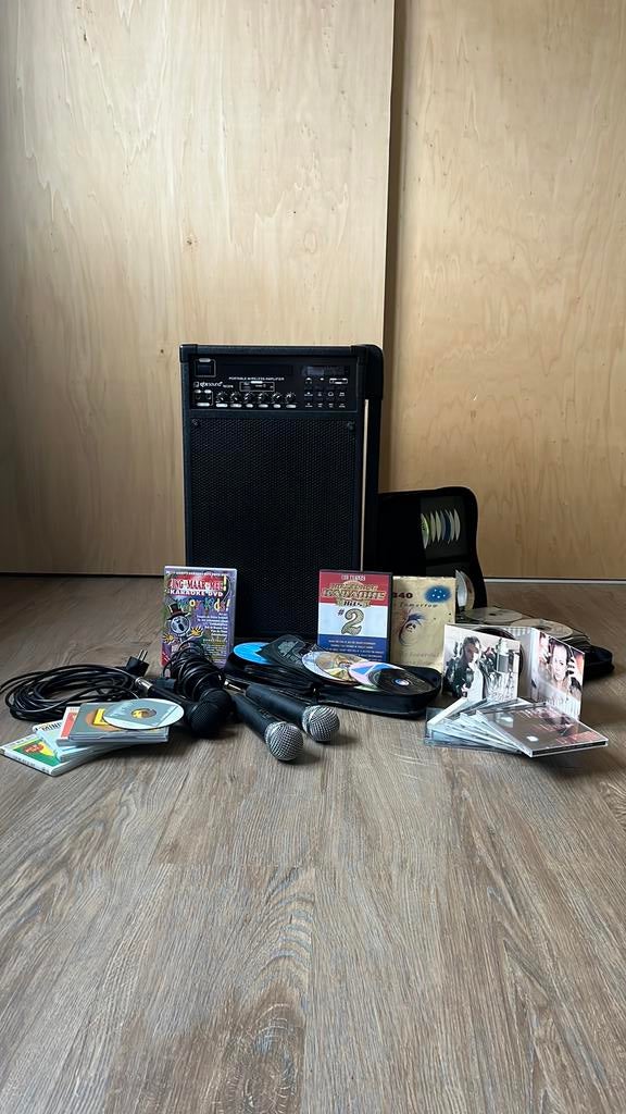 Mobiele geluidsinstallatie/ karaoke set, Ophalen, Zo goed als nieuw