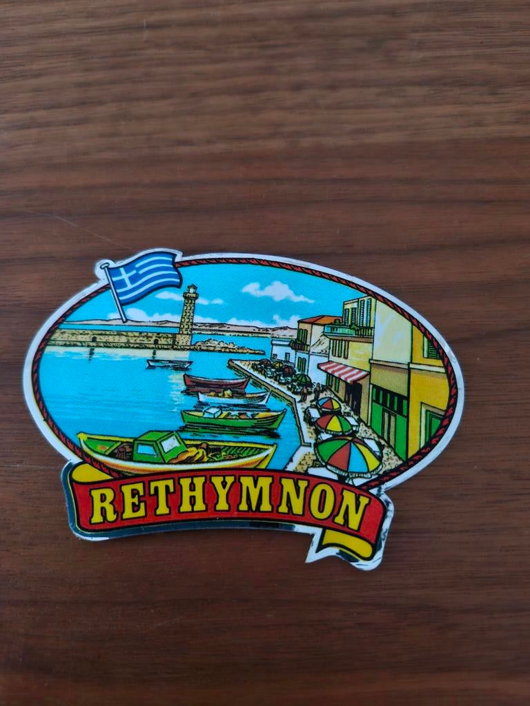 5487 Sticker RETHYMNON Kreta, Ophalen of Verzenden, Zo goed als nieuw