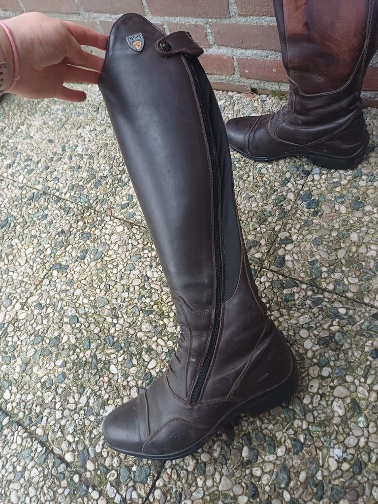 Zgan leren rijlaarzen bruin, Dieren en Toebehoren, Dressuur, Ophalen of Verzenden, Zo goed als nieuw, Dames