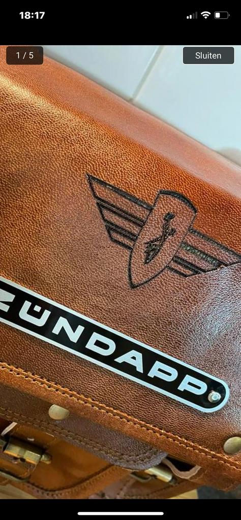 Zundapp bagagerek leren tas/koffer in het bruin of zwart, Ophalen of Verzenden, Zo goed als nieuw, Overige typen