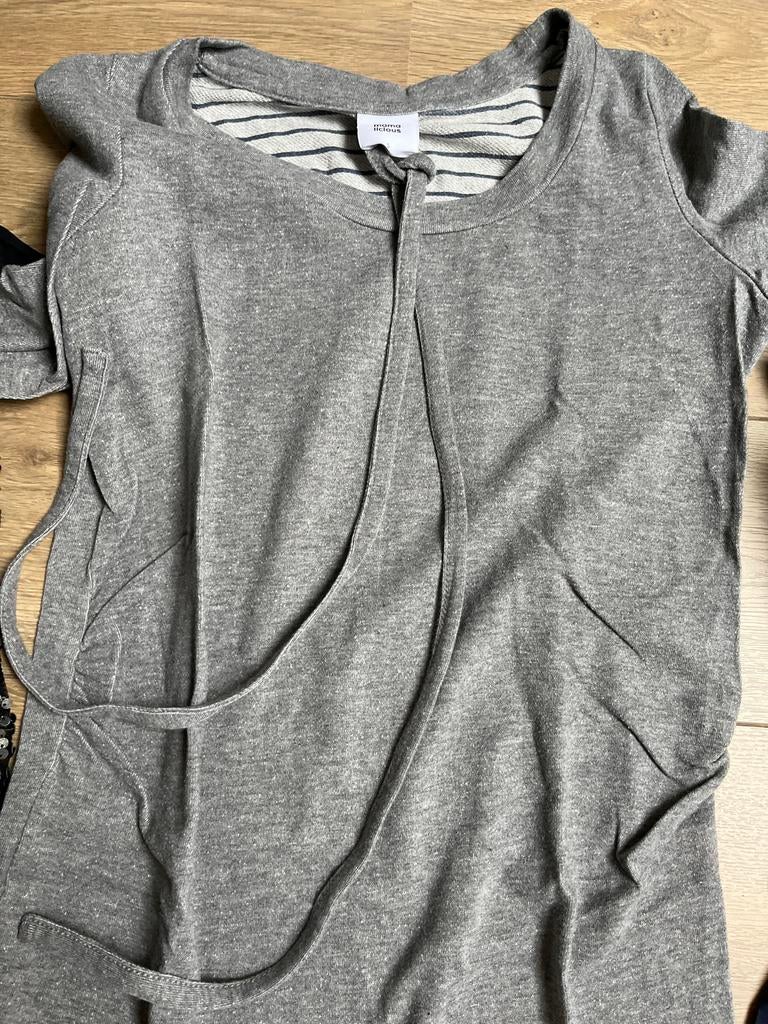 Leuke sweatstof jurk - Maat S, Ophalen of Verzenden, Zo goed als nieuw, Maat 36 (S), Grijs