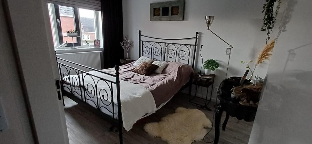 Tweepersoonsbed 160x200 met lattenbodem en matras, Huis en Inrichting, Slaapkamer | Bedden, Ophalen, Gebruikt, Tweepersoons, 160 cm