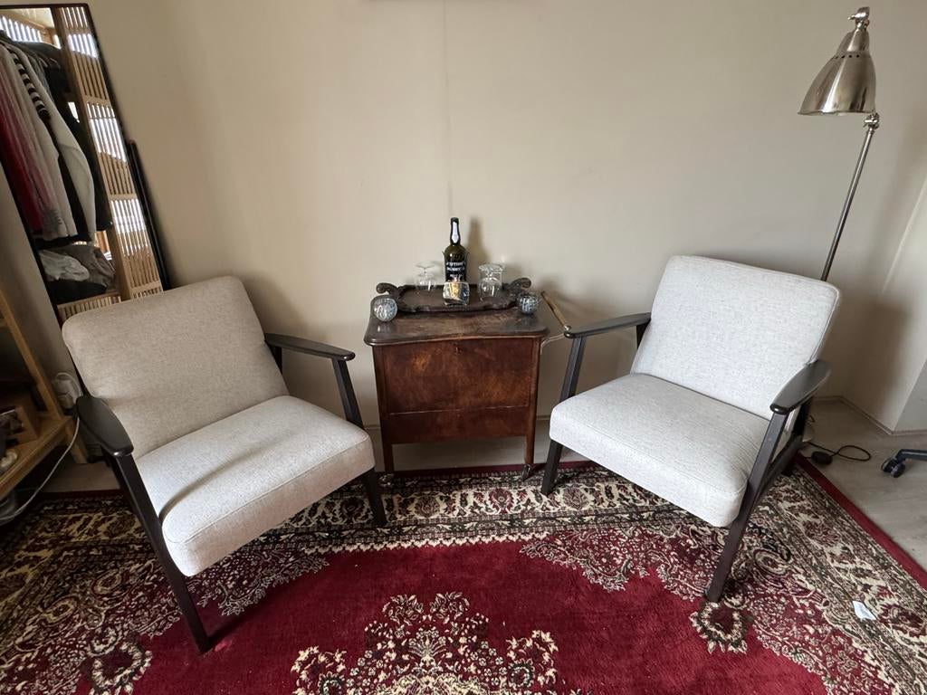 2x EKENÄSET Fauteuil, Kilanda lichtbeige, Huis en Inrichting, Fauteuils, Ophalen, 75 tot 100 cm, Zo goed als nieuw, 50 tot 75 cm