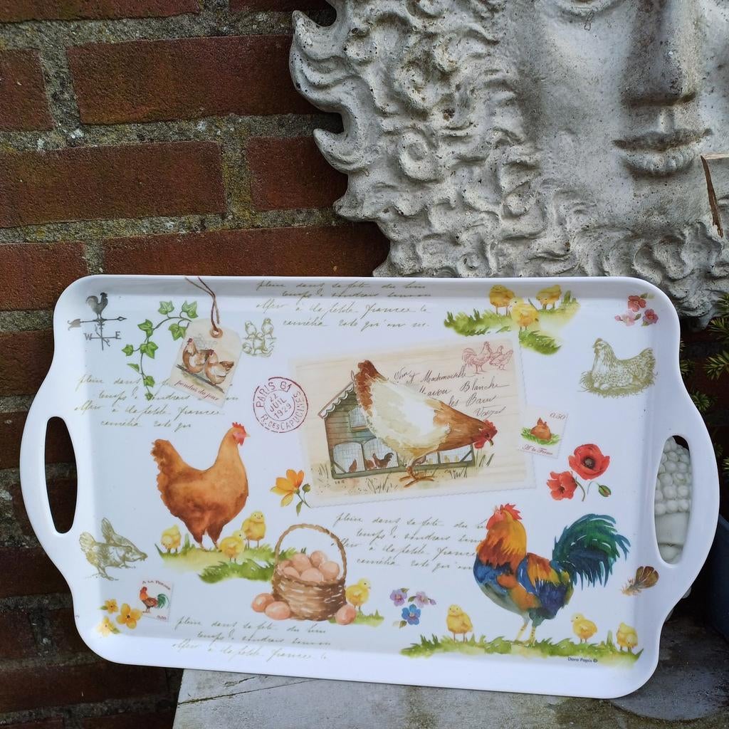 Kippetjes dienblad 49x28 cm., Ophalen of Verzenden, Rechthoekig, Hout