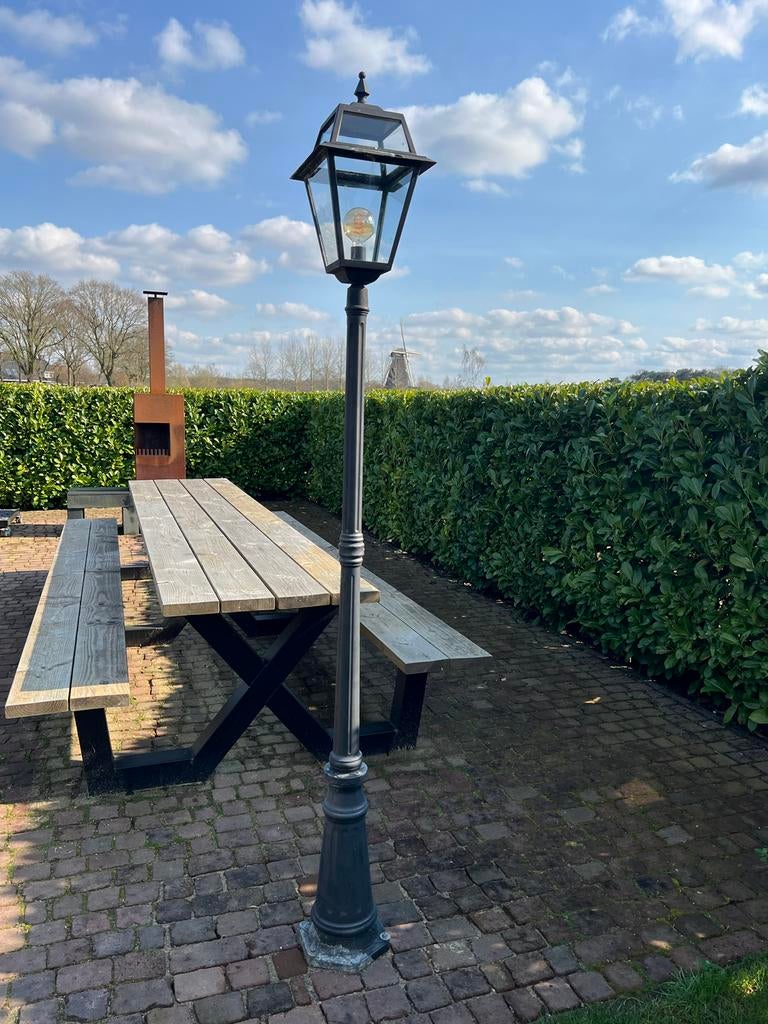 Klassieke staande buitenlamp met LED-filament, Tuin en Terras, Ophalen, Gebruikt, Minder dan 50 watt, Staande lamp