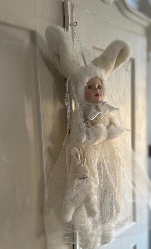 Wattenpopje pop haas konijn aardewerk porselein pasen oud, Ophalen of Verzenden