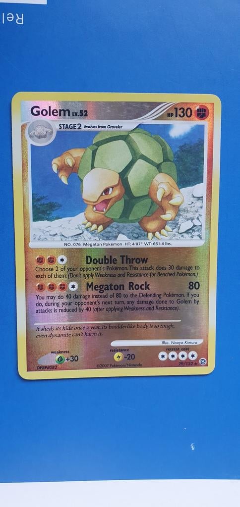 Golem 29/132 reverse holo pokemon kaart, Ophalen of Verzenden, Zo goed als nieuw