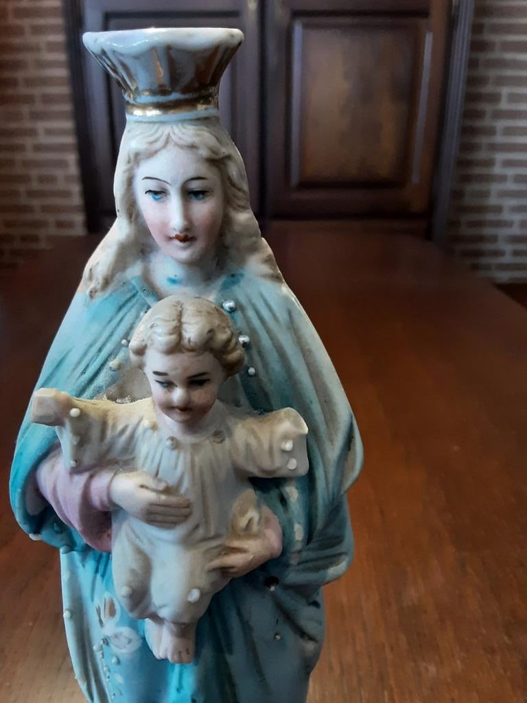 Beelden Maria en Jozef met kindje, Antiek en Kunst, Antiek | Religie, Ophalen