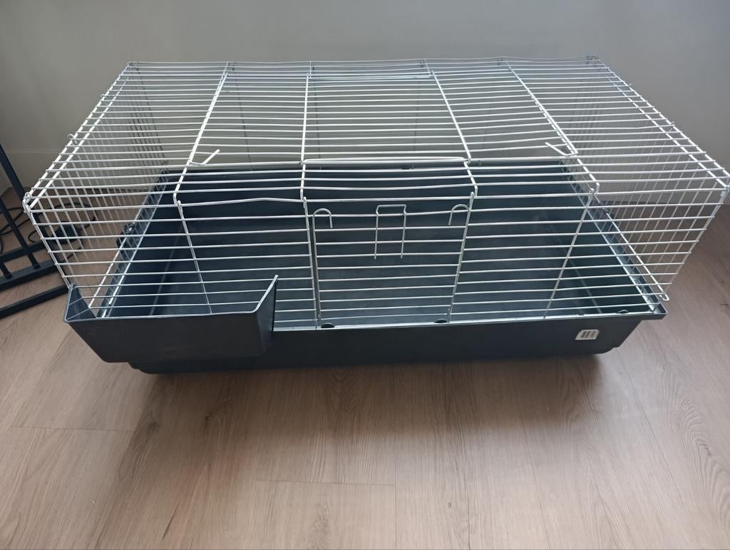 Konijnenhok caviahok tralies hooiruif voor en  boven opening, Zo goed als nieuw, Konijn, Hok, 75 tot 110 cm