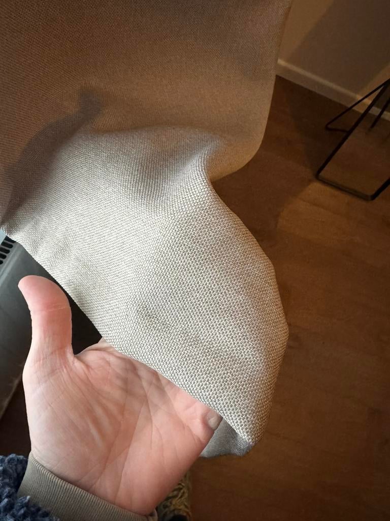 Twee gordijnen, beige/zand kleur - 176 cm totaal, 200 cm of meer, Beige, 150 tot 200 cm, Ophalen of Verzenden