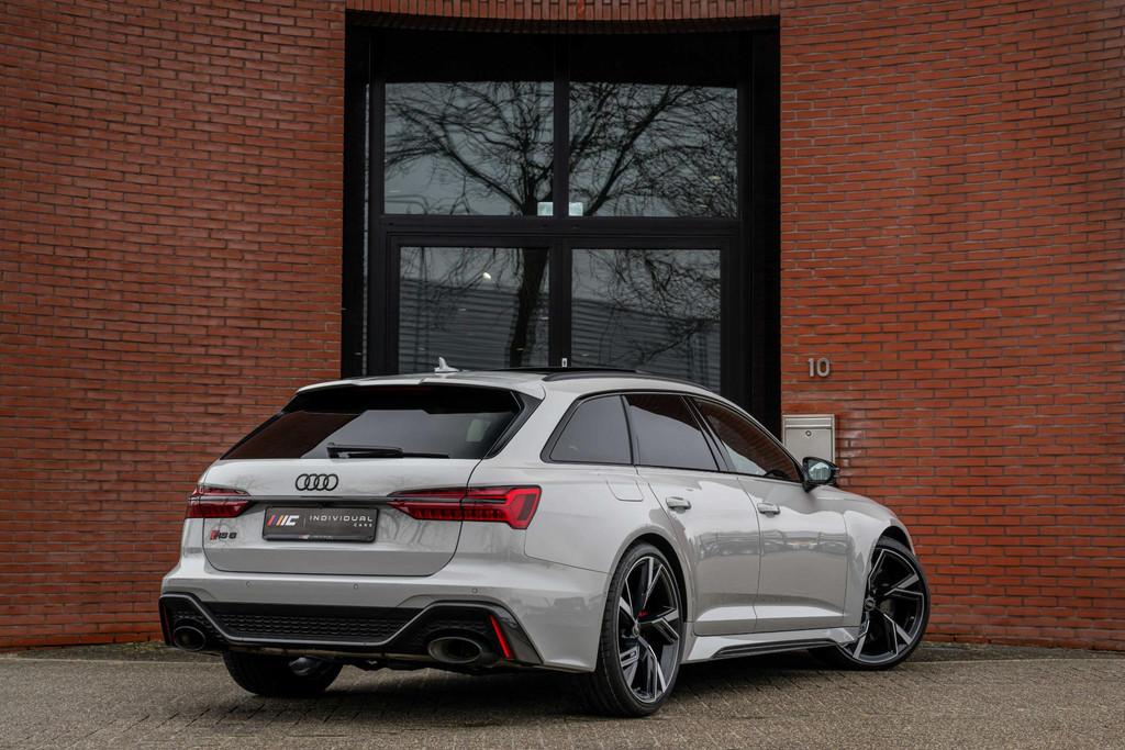 Audi RS6 Avant 4.0 TFSI quattro Kreide RS Dynamic Plus 305km, Gebruikt, 600 pk, RS6, Leder
