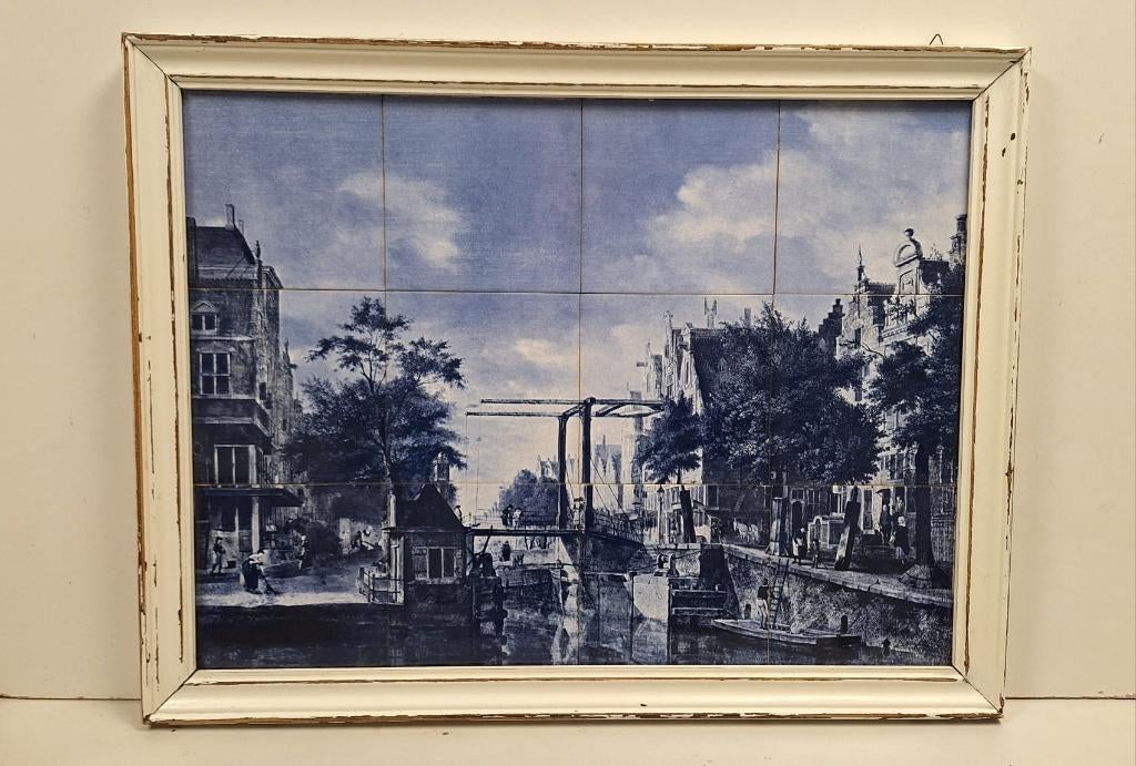 *Tegeltableau Delfstblauw, Antiek en Kunst, Antiek | Wandborden en Tegels, Ophalen