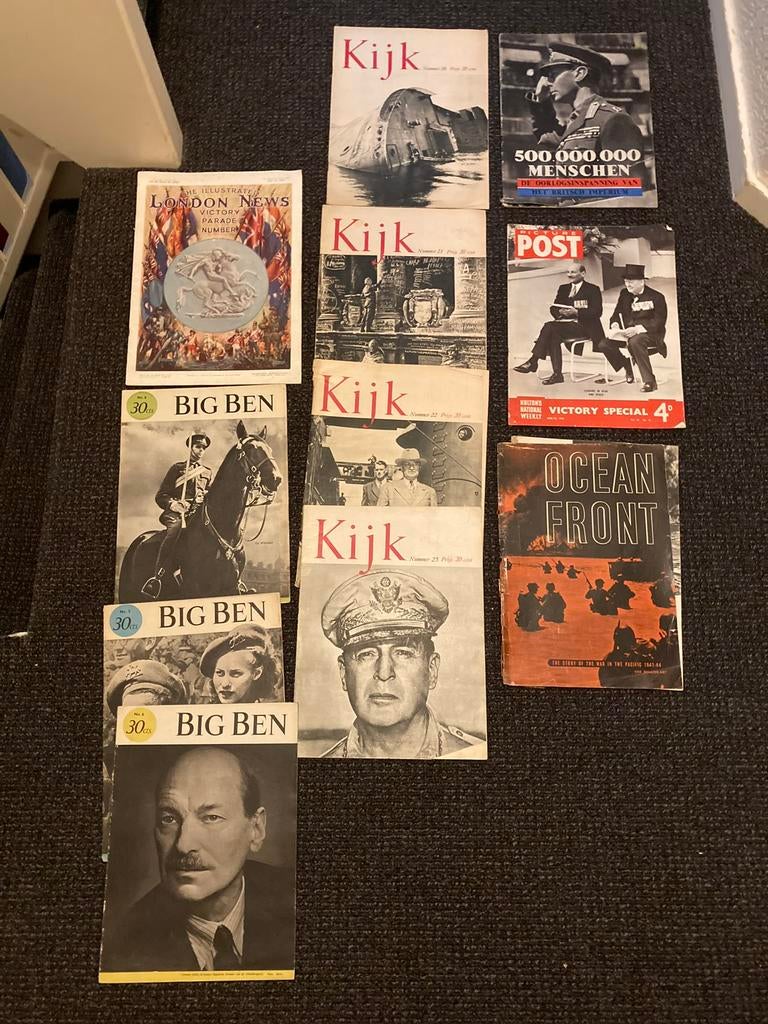 Diverse tijdschriften tweede wereldoorlog, Verzamelen, Ophalen, Nederland, Boek of Tijdschrift