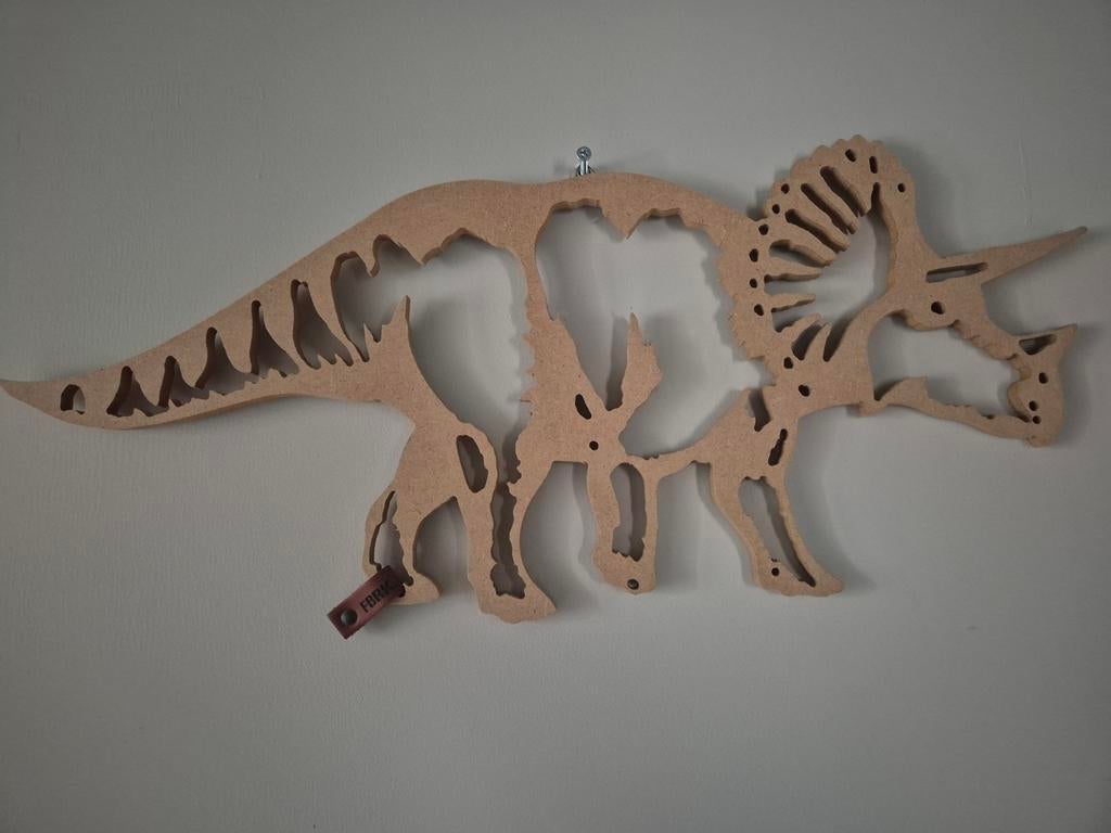 Houten wanddecoratie dino, Ophalen of Verzenden