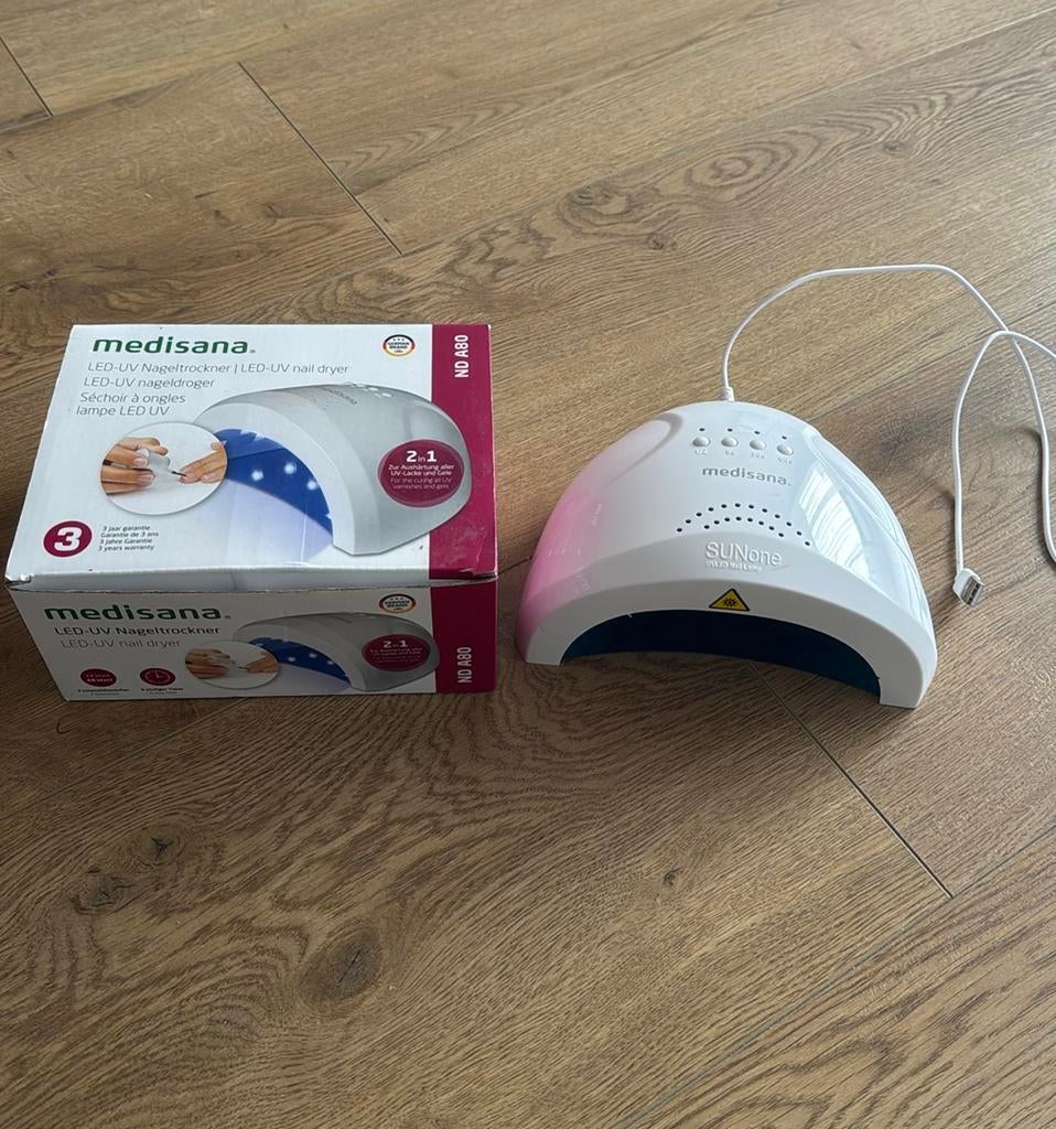 Medisana LED-UV nageldroger / nagellamp, Witgoed en Apparatuur, Persoonlijke-verzorgingsapparatuur, Ophalen of Verzenden, Zo goed als nieuw