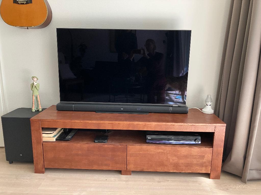 Houten TV-meubel, Huis en Inrichting, Ophalen, Gebruikt, 100 tot 150 cm, Minder dan 100 cm