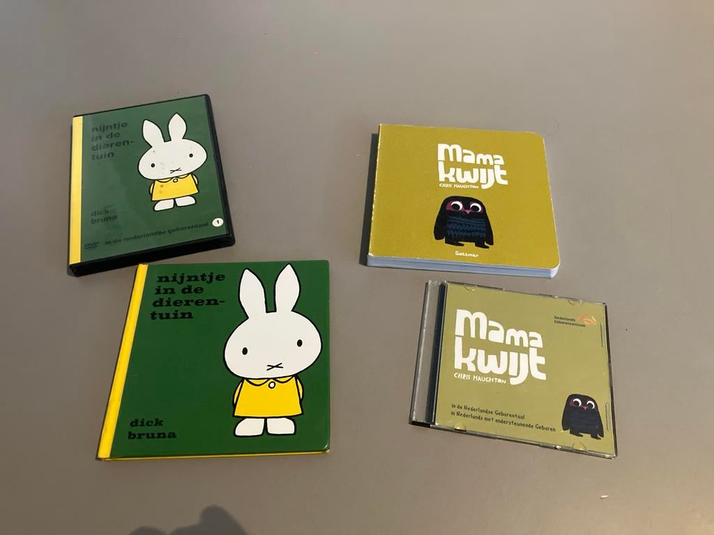 Boekjes met dvd in Nederlandse gebarentaal (Nijntje, Mama Kw, Ophalen, Gebruikt, Alle leeftijden, Tv fictie