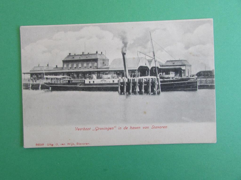 Stavoren - Veerboot Groningen begin 1900, Ophalen of Verzenden, Voor 1920, Ongelopen, Friesland