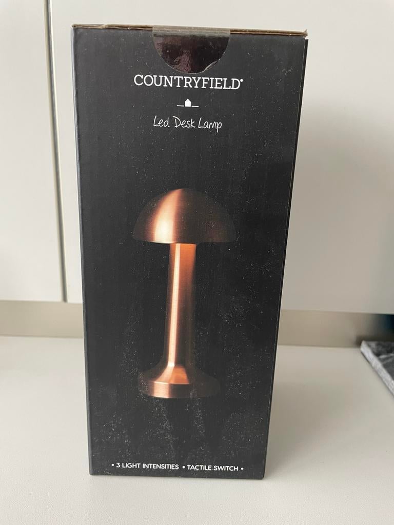 Countryfield LED Bureaulamp Goud - Stijlvol en Compact, Huis en Inrichting, Lampen | Tafellampen, Ophalen of Verzenden, Nieuw