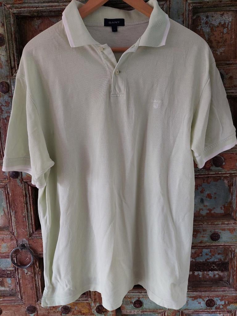 Gant herenpoloshirt mt L lime green, Maat 52/54 (L), GANT, Ophalen of Verzenden, Zo goed als nieuw