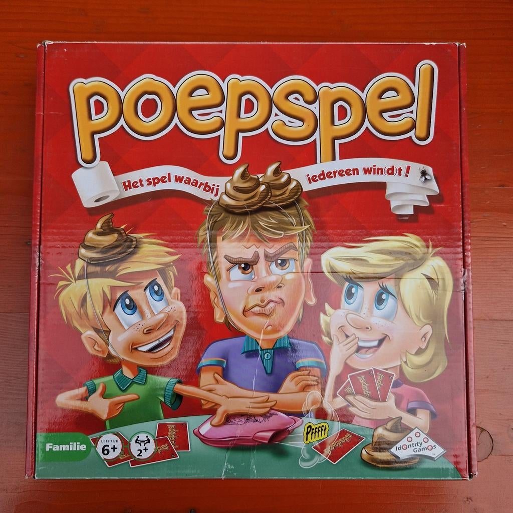 Poepspel: Het hilarische spel waarbij iedereen windt!, Vijf spelers of meer, Ophalen of Verzenden, Gebruikt, Identity Games