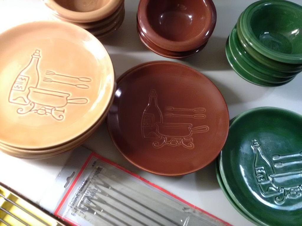 Groot fondueset: Losse onderdelen te verkrijgen, Ophalen of Verzenden, Overige stijlen, Bord(en)