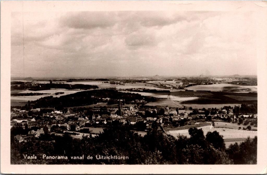 Vaals - Panorama vanaf de Uitzichttoren (1954), Verzenden, 1940 tot 1960, Gelopen, Limburg