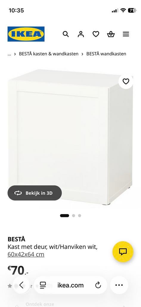 Wit ikea kastje, Ophalen, Gebruikt