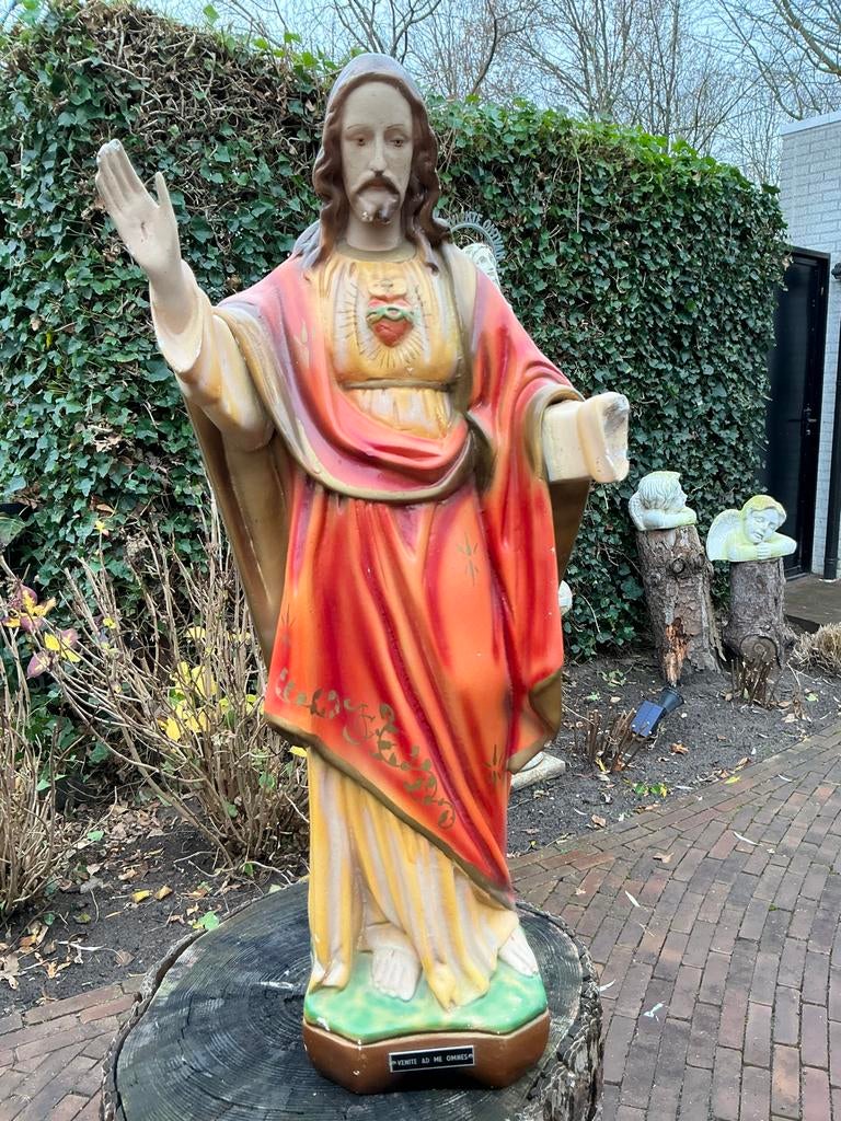 Antiek Heiligenbeeld ❤️ Jezus heilig hart, Ophalen