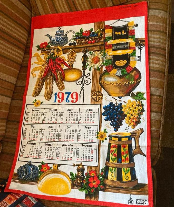 Retro stoffen kalender 1979, Diversen, Ophalen of Verzenden, Maandkalender