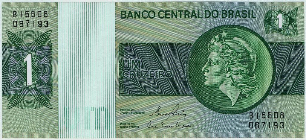 20-1025 Brazilie 1 cruzeiro ND, Verzenden, Zuid-Amerika, Los biljet