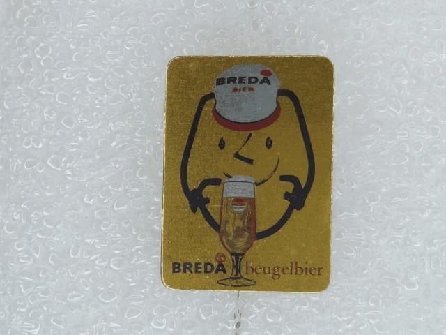 SP2090 Speldje Breda beugelbier glas, Verzamelen, Speldjes, Pins en Buttons, Ophalen of Verzenden, Gebruikt, Overige onderwerpen