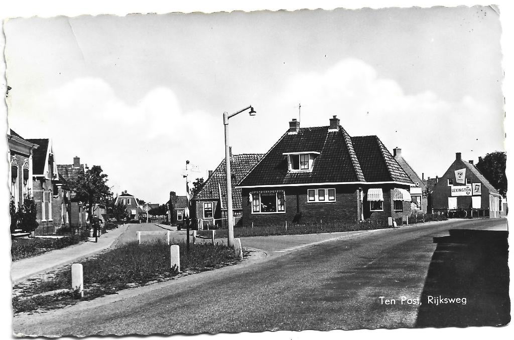 Ten Post;  Rijksweg ( kaart 1 ), Verzenden, 1960 tot 1980, Gelopen, Groningen