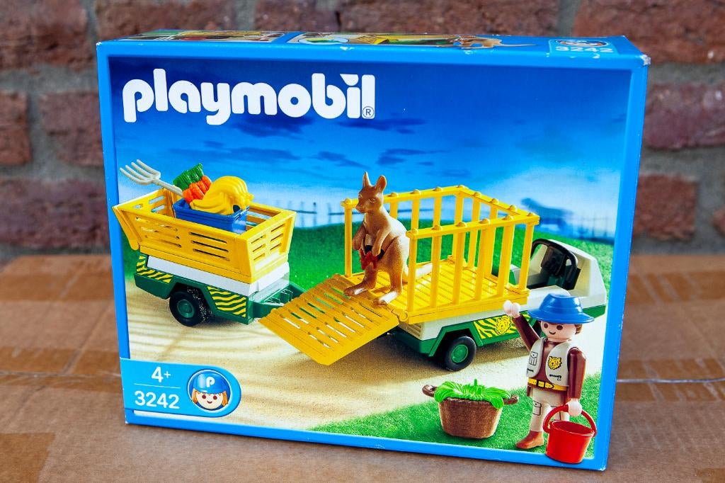 Playmobil 3242 Dierentuin Transportwagen met doos, Ophalen of Verzenden, Zo goed als nieuw