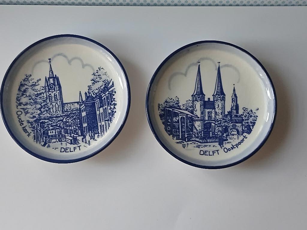 2 Vintage VVV Mini Wandbordjes Delft     Delfts Blauw, Antiek en Kunst, Antiek | Wandborden en Tegels, Ophalen of Verzenden