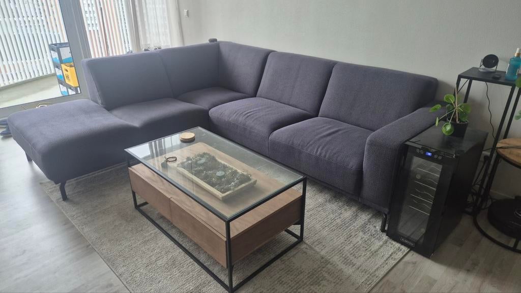 Montel Viano Hoekbank Antraciet, Ophalen, 250 tot 300 cm, Gebruikt, Hoekbank