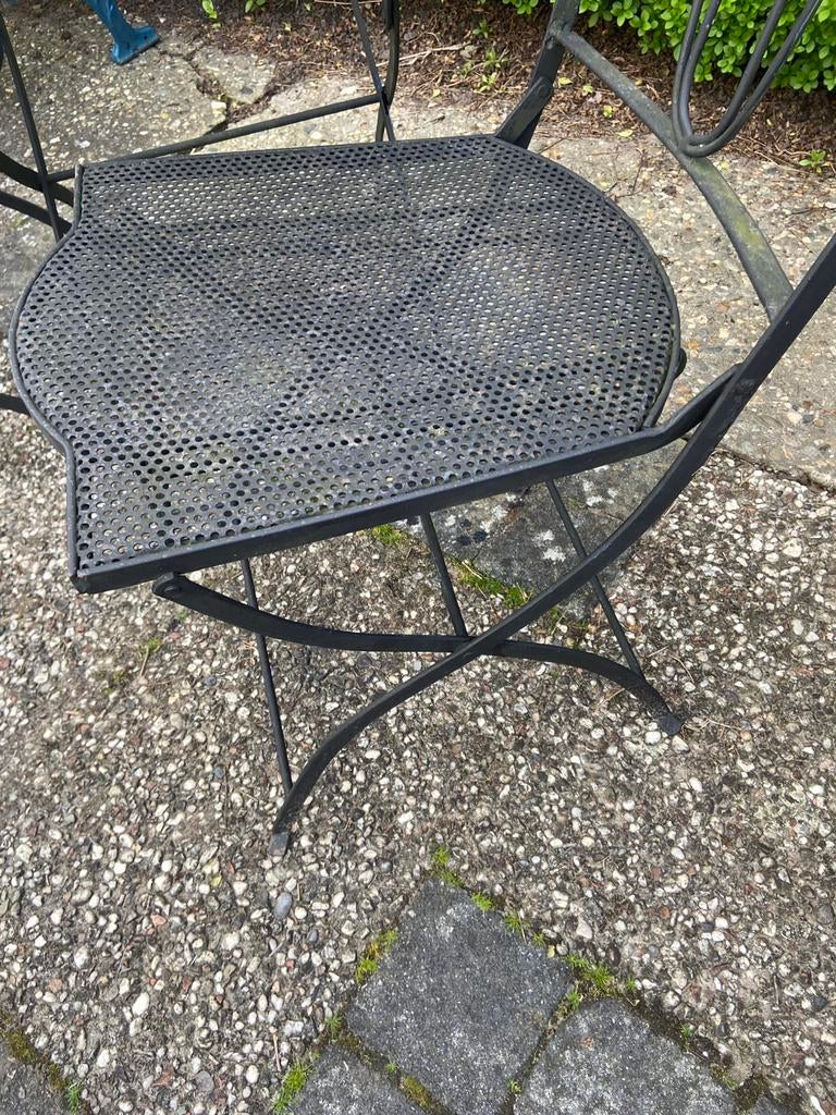 Bistro set ijzer driedelig, Ophalen of Verzenden, Zo goed als nieuw, Overige materialen, 2 zitplaatsen