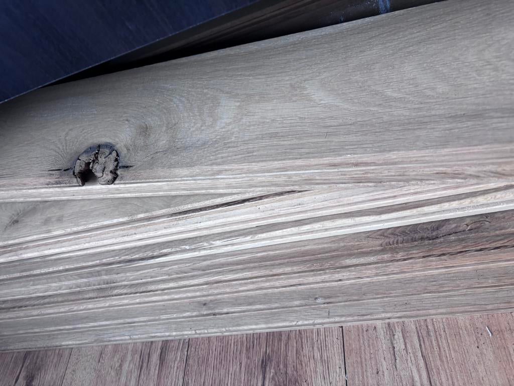 8m2 gerookt eiken vloerdelen, Zo goed als nieuw, 10 m² of meer, 10 tot 30 cm, Hout