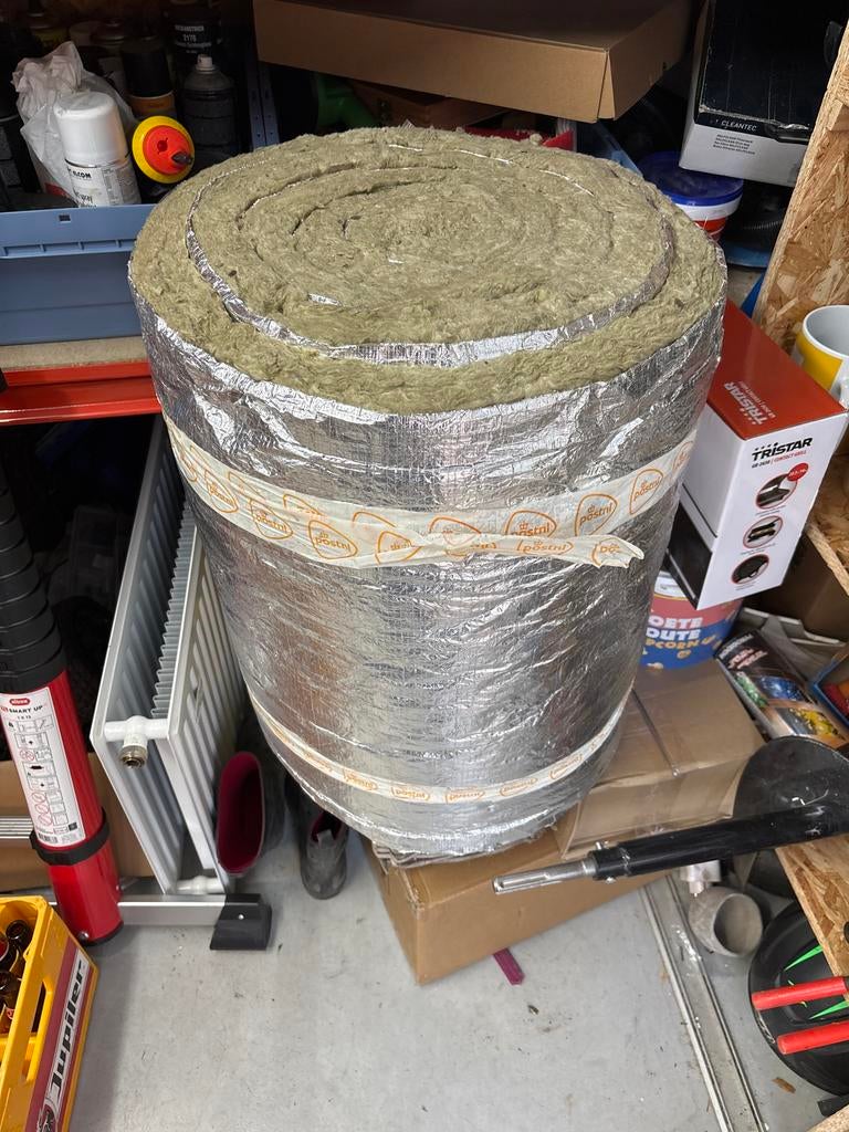 Aangebroken rol rock wol isolatie 6 cm, Ophalen, 4 tot 8 cm, Gebruikt, Steenwol