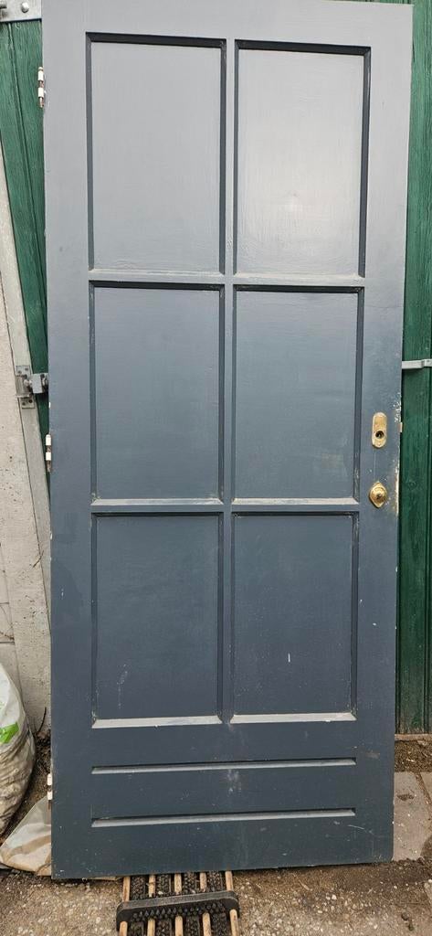 Binnendeur met WC-slot - 84,5x202 cm, 3,5 cm dik, Doe-het-zelf en Verbouw, Deuren en Horren, Gebruikt, 80 tot 100 cm, Binnendeur