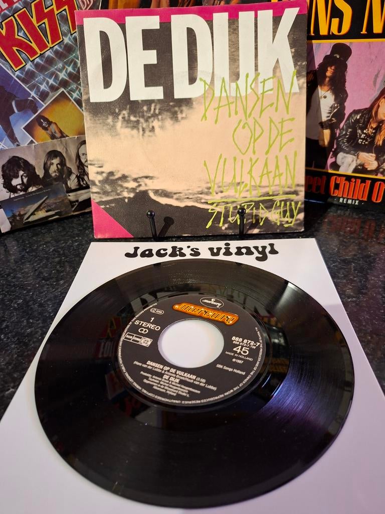 De Dijk - Dansen Op De Vulkaan 7 inch Single 1987, Cd's en Dvd's, Vinyl | Nederlandstalig, Ophalen of Verzenden, Zo goed als nieuw
