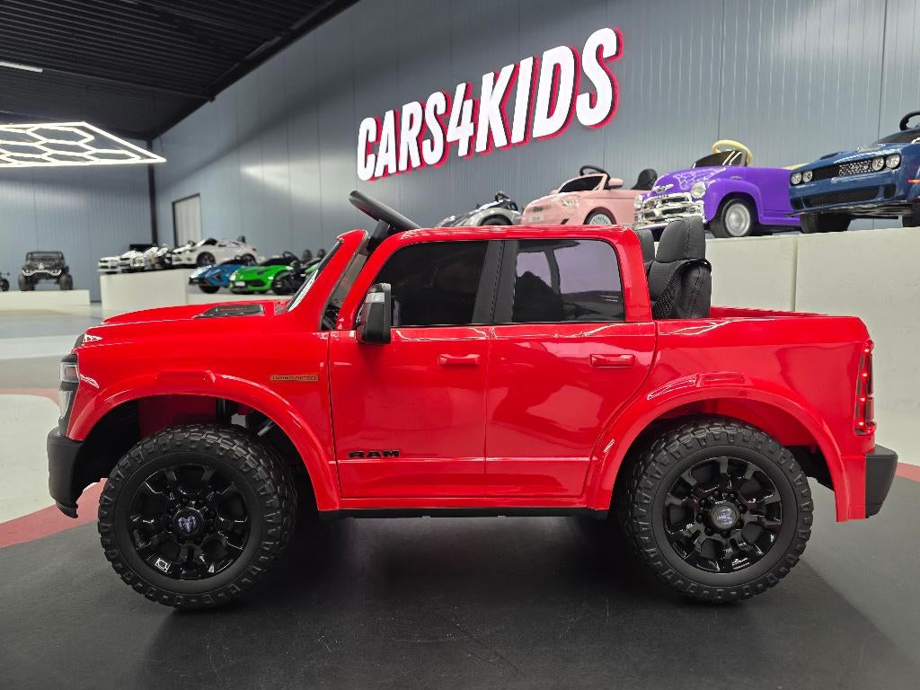 Kinderauto Dodge RAM - 12 volt - leren zit - verlichting -RC, Ophalen of Verzenden, Nieuw, Afstandsbediening