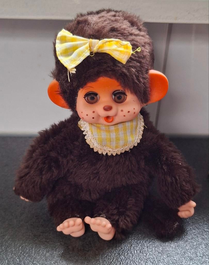 Vintage Monchichi aapje met slaapogen ( 20 cm) 1974, Ophalen of Verzenden