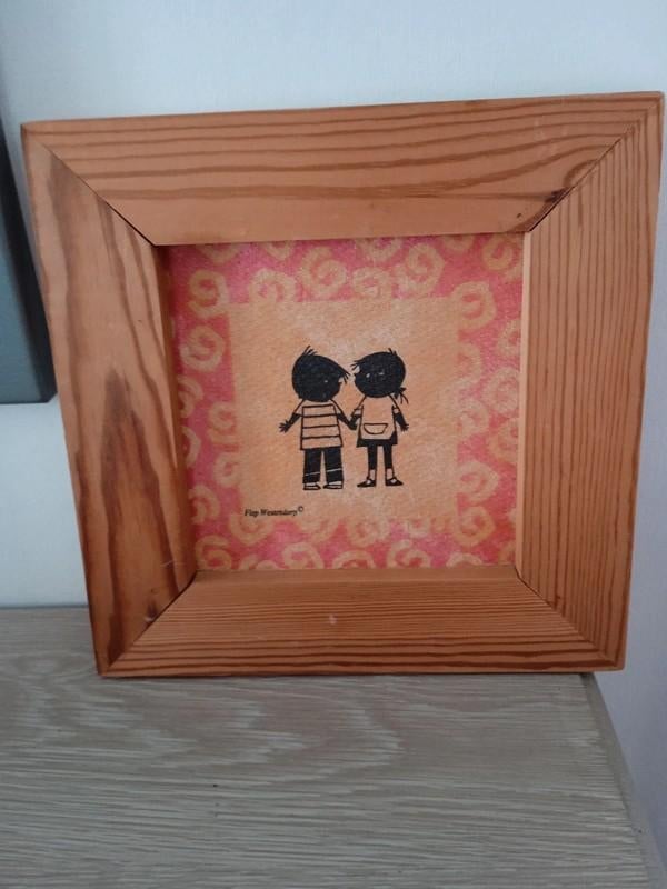 Houten wanddecoratie Jip en Janneke, Ophalen of Verzenden, Zo goed als nieuw